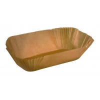 Caissette papier de cuisson ovale brune ingraissable     H75mm
