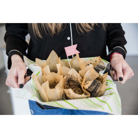 Caissette de cuisson forme tulipe en papier noir ingraissable