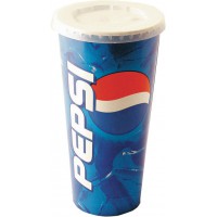 Gobelet carton "Pepsi" 220 ml Diam: 6 cm 6 x 3 cm