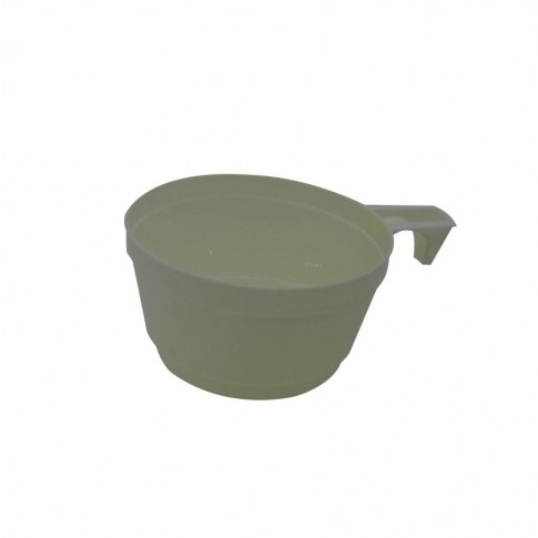 Tasse à café plastique blanche avec une anse  H42mm 150ml