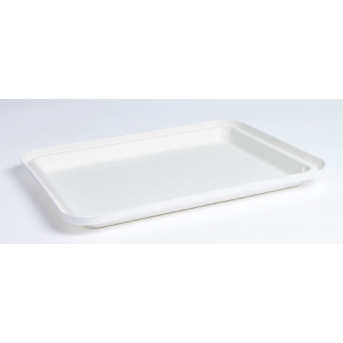 Couvercle plat blanc en pulpe pour plateau repas 60x60mm