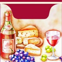 Serviette ouate bordeaux 1 pli  330x330mm