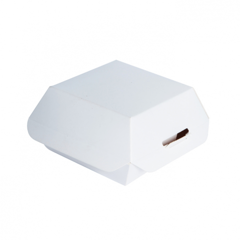 Mini boite burger en carton blanc 80x75mm H50mm