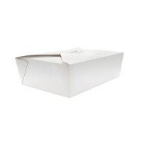 Boîte repas carton blanc 1100ml   H50mm