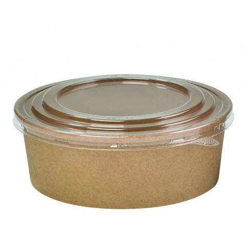 Saladier rond en carton kraft "Buckaty"   H60mm 1000ml