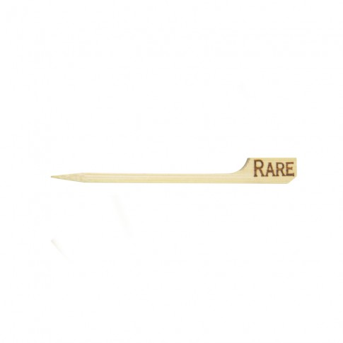 Pique à steak bambou Teppo Gushi, inscription Rare (bleu)   H90mm