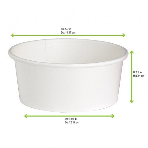 Saladier blanc "Buckaty" multi-usage  H60mm 700ml