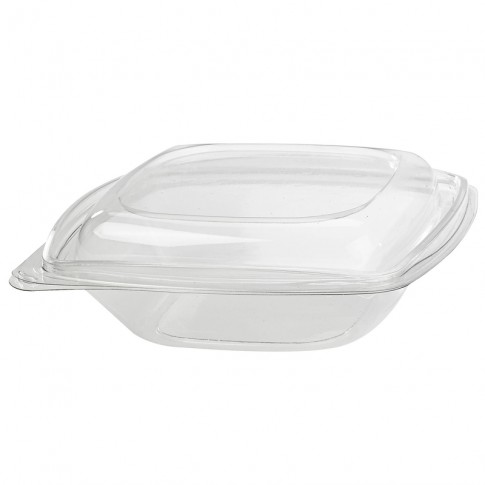 Saladier RPET carré transparent  195x195mm H46mm 750ml
