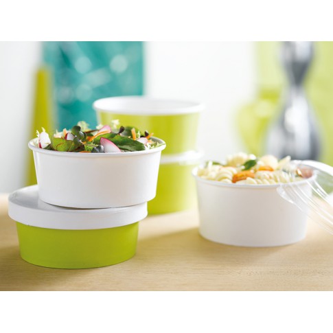 Saladier rond en carton blanc "Buckaty"   H68mm 750ml