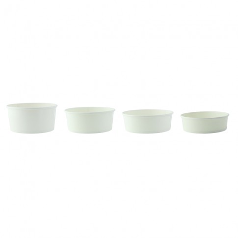 Saladier rond en carton blanc "Buckaty"   H68mm 750ml