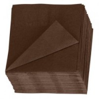 Serviette ouate marron foncé 3 pli  240x240mm