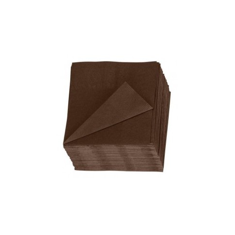 Serviette ouate marron foncé 3 pli  240x240mm