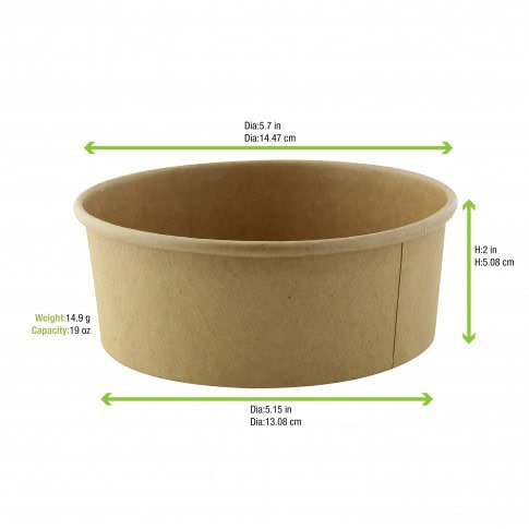 Saladier kraft "Buckaty" multi-usage  H50mm 580ml