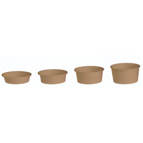 Saladier rond en carton kraft "Buckaty"   H68mm 750ml
