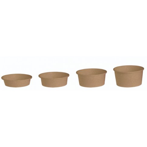 Saladier rond en carton kraft "Buckaty"   H60mm 1000ml