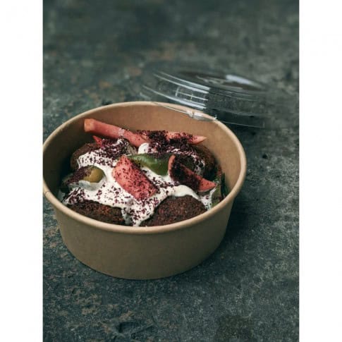 Saladier rond en carton kraft "Buckaty"  H59mm 1000ml