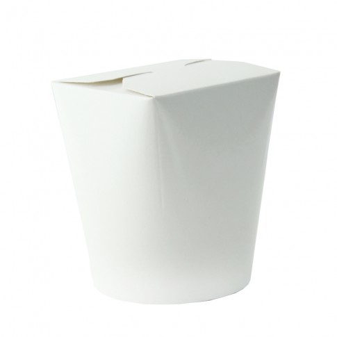 Pot carton blanc base ronde fermeture à fente  H95mm 550ml