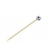 Pique bambou avec une extrémité décor football  H120mm