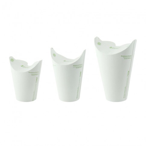 Pot Nolida blanc en carton à fermeture intégrée  H126mm 500ml