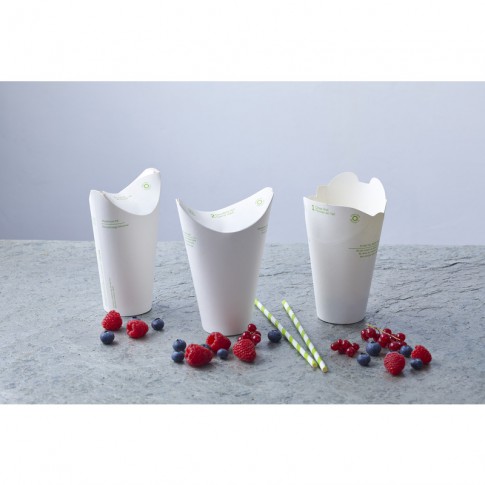 Pot Nolida blanc en carton à fermeture intégrée  H126mm 500ml