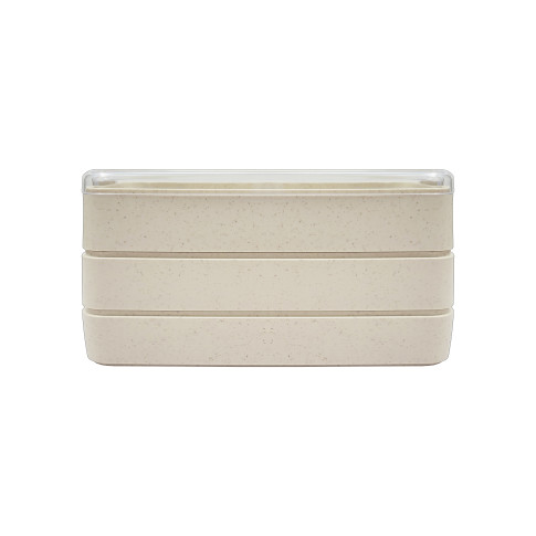 Huskly Bento Box 3 Comp Remployable Composite Beige  -900Ml X20Pcs