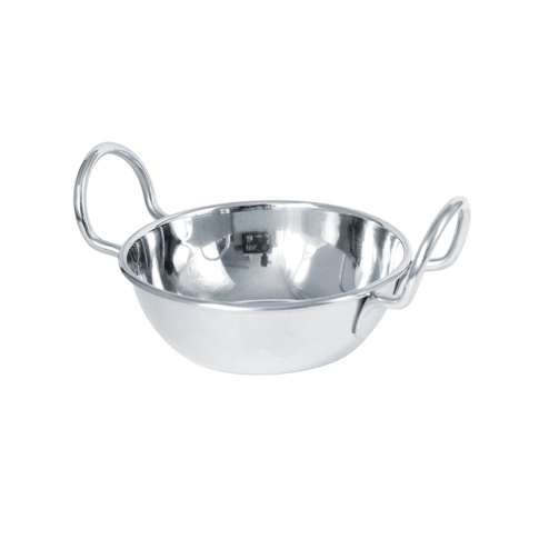 Plat Inox Balti Avec Poignees Diam 100Mm X12 Pcs