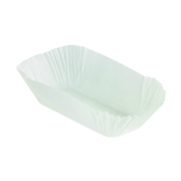 Caissette papier de cuisson ovale blanche ingraissable    H50mm