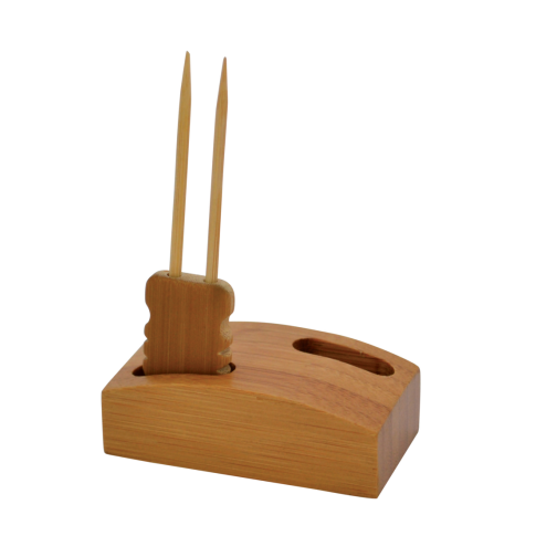 Mini socle bambou pour 2 pics "Shani"    H20mm