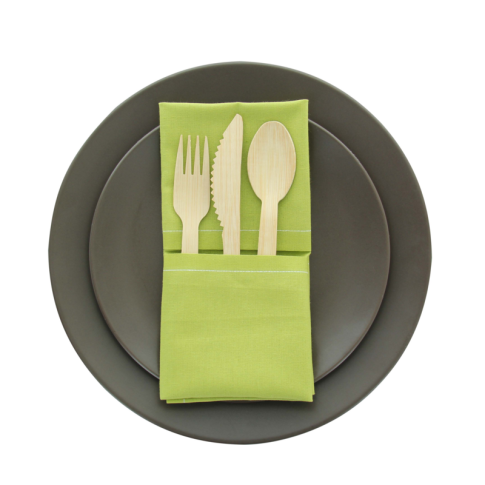 SERVIETTE COTON VERTE 40X40CM - X100 (10X10PCS)