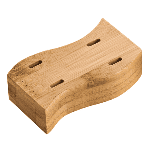 MINI SOCLE EN BAMBOU 4 TROUS TEPPO GUSHI 8X4x2CM X 10 PCS