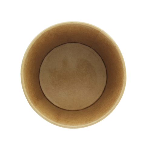 Pot "Deli" rond en carton kraft 700 ml Diam: 11,4 cm 11,4 x 9,1 x 9,8 cm
