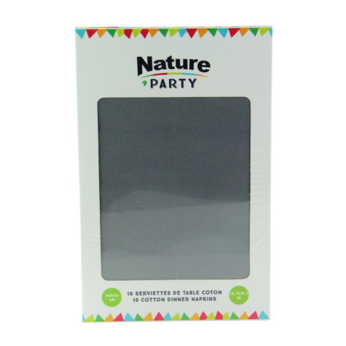 Serviette coton gris