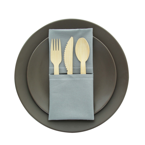 Serviette coton gris