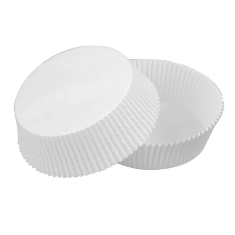 Caissette papier de cuisson ronde blanche siliconée Diam: 8,8 cm 8,8 x 6 cm