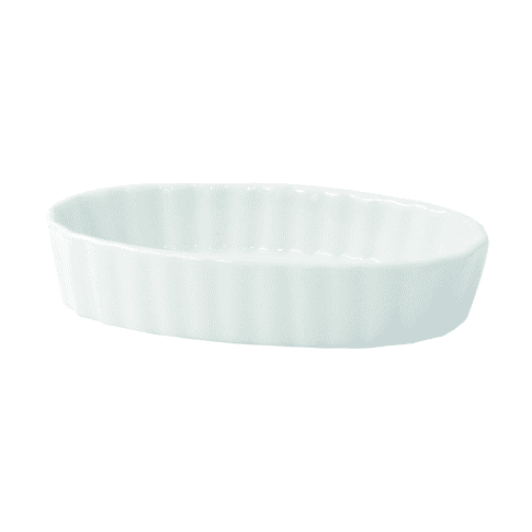 Mini moule ovale en porcelaine blanc    H20mm