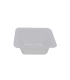 Barquette plastique PS translucide carrée 375ml   H23mm