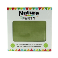 Serviette coton vert pour cocktail