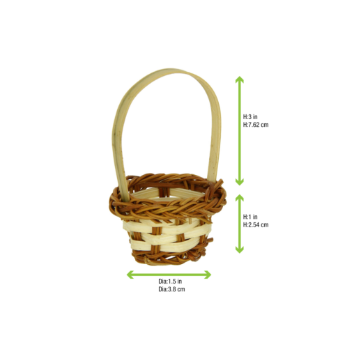 Mini panier osier bicolore "Rai"