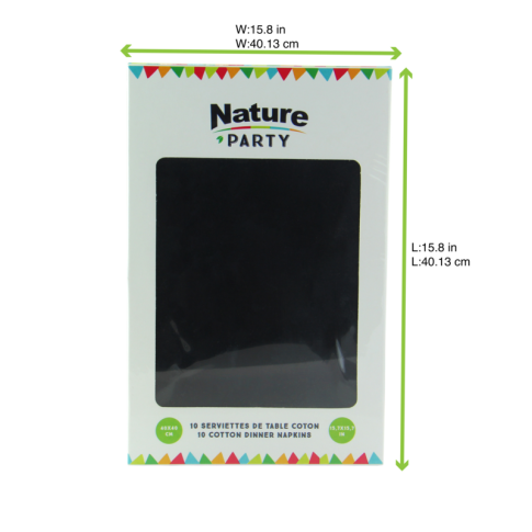 Serviette coton noir