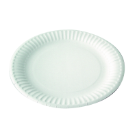 Assiette ronde en carton blanc  320mm  H25mm