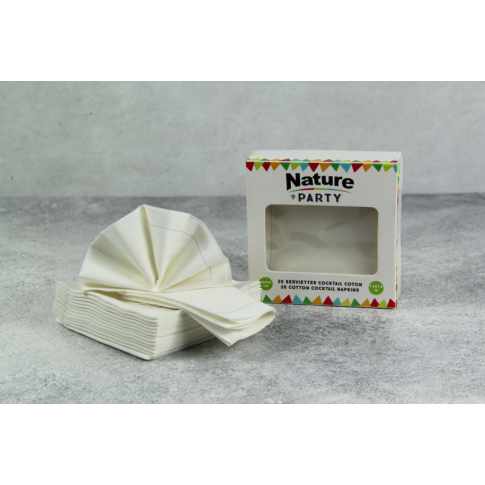 Serviette coton crème pour cocktail