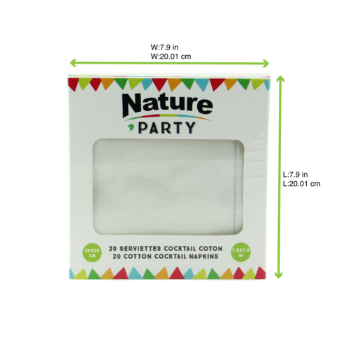 Serviette coton crème pour cocktail