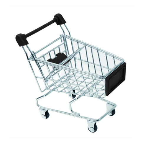 Mini Chariot Supermarche Poignee Noire X6 Pcs