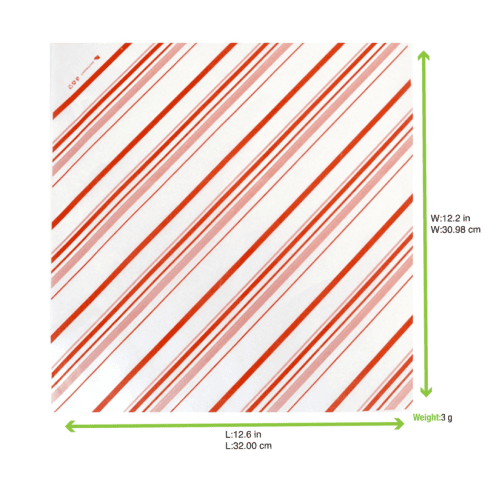 Papier alimentaire blanc ingraissable décor rouge