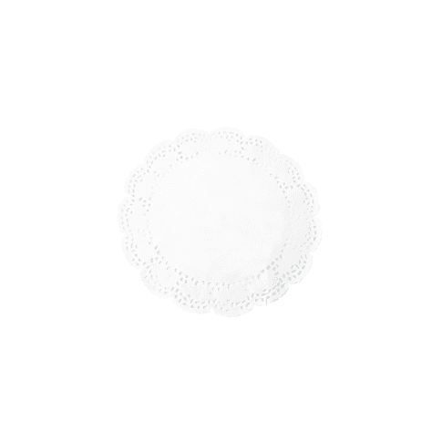 Dentelle papier blanc ovale