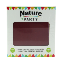Serviette coton rouge pour cocktail