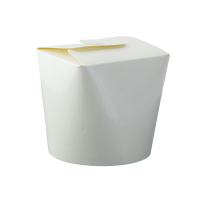 Pot carton blanc base ronde fermeture à boucle papillon