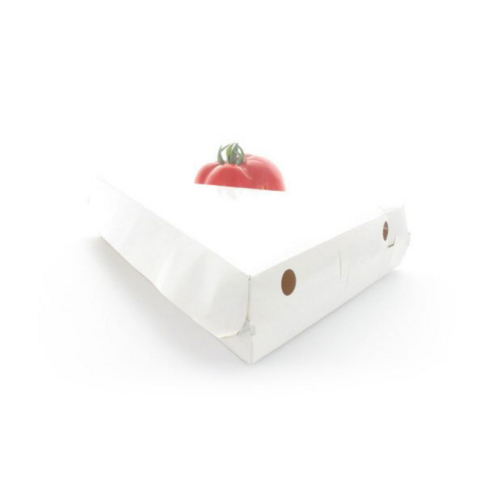 Boîte carton blanc triangulaire pour part de pizza 23,5 x 22,9 cm