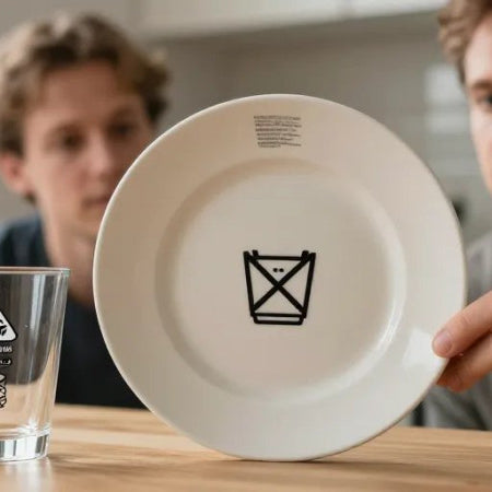 Symbole vaisselle n'allant pas au lave vaisselle : le pictogramme et ses alternatives ?