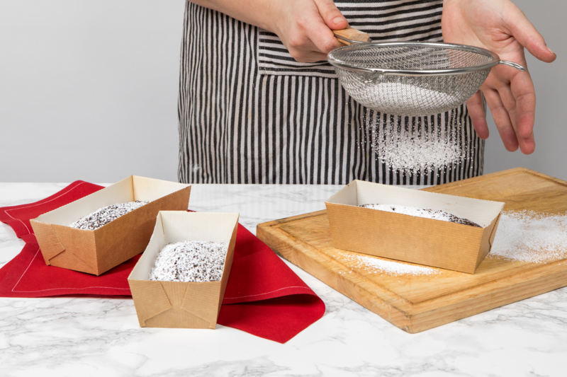 Moule de cuisson carton microflute rectangulaire 159x80mm H50mm